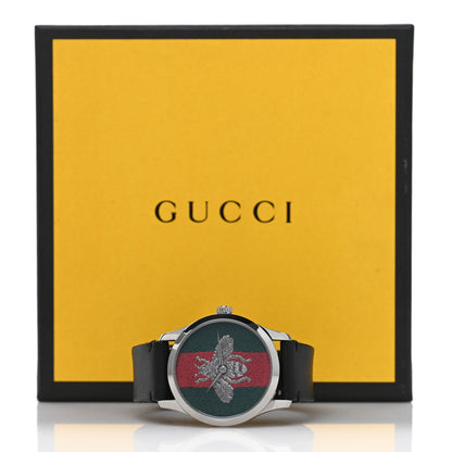 Gucci Stainless Steel Calfskin 38mm Le Marché Des Merveilles Bee Quartz Watch 5 of 5