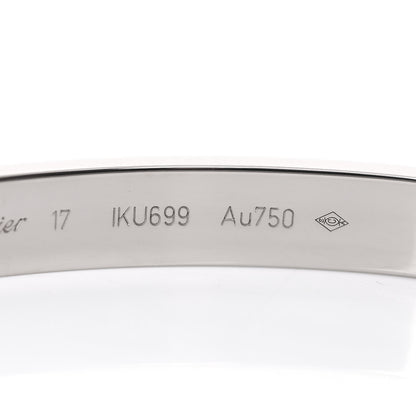 Cartier 18K White Gold LOVE Bracelet 17 6 of 7