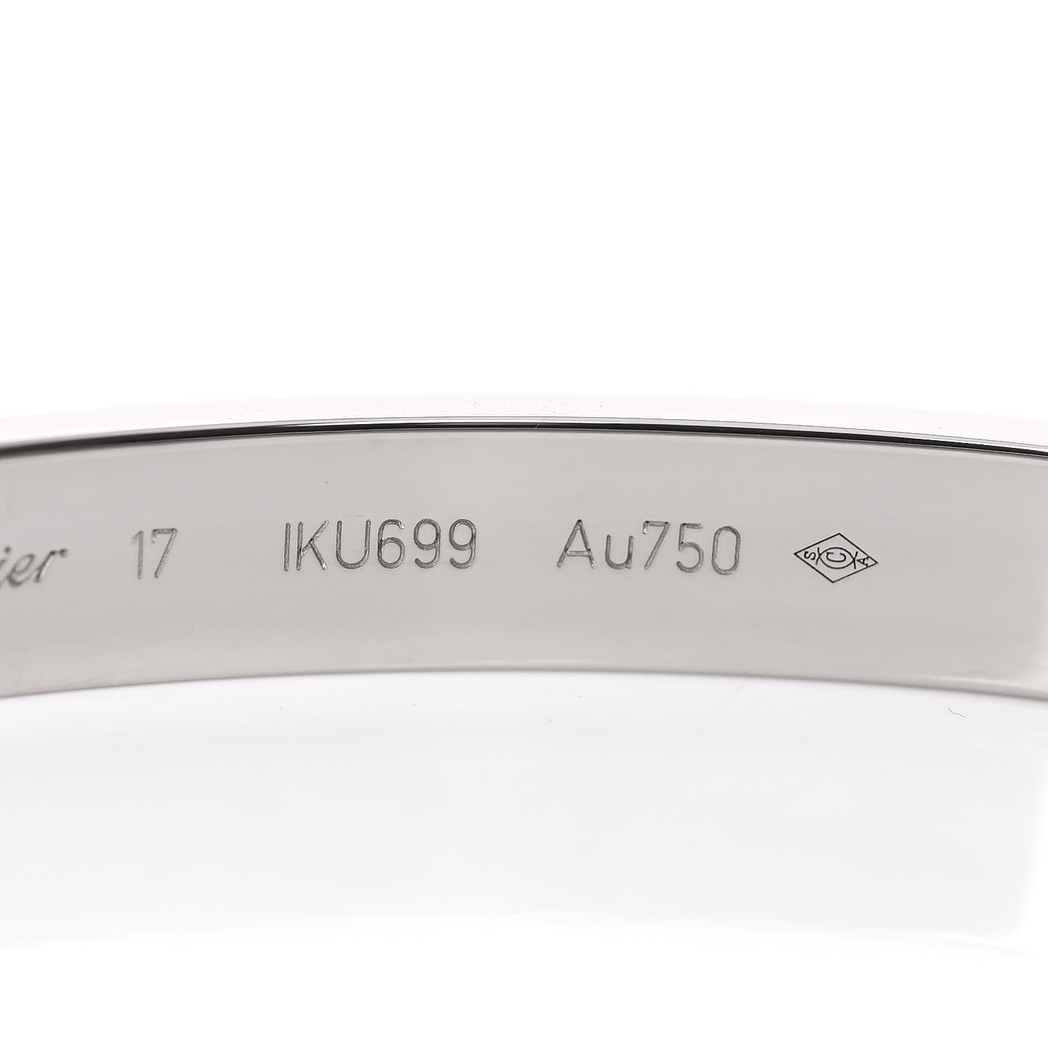 Cartier 18K White Gold LOVE Bracelet 17 6 of 7