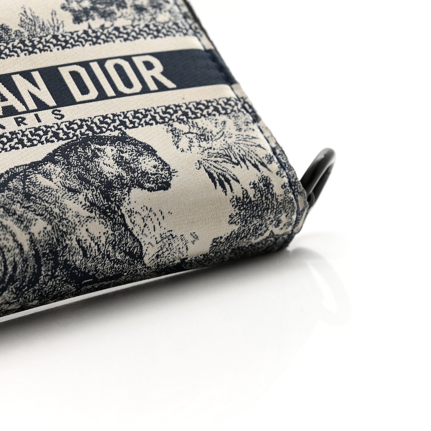 Technical Fabric Embroidered Toile De Jouy DiorTravel Detachable Card Holder Blue