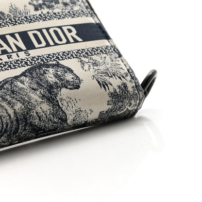 Christian Dior Technical Fabric Embroidered Toile De Jouy DiorTravel Detachable Card Holder Blue 9 of 12