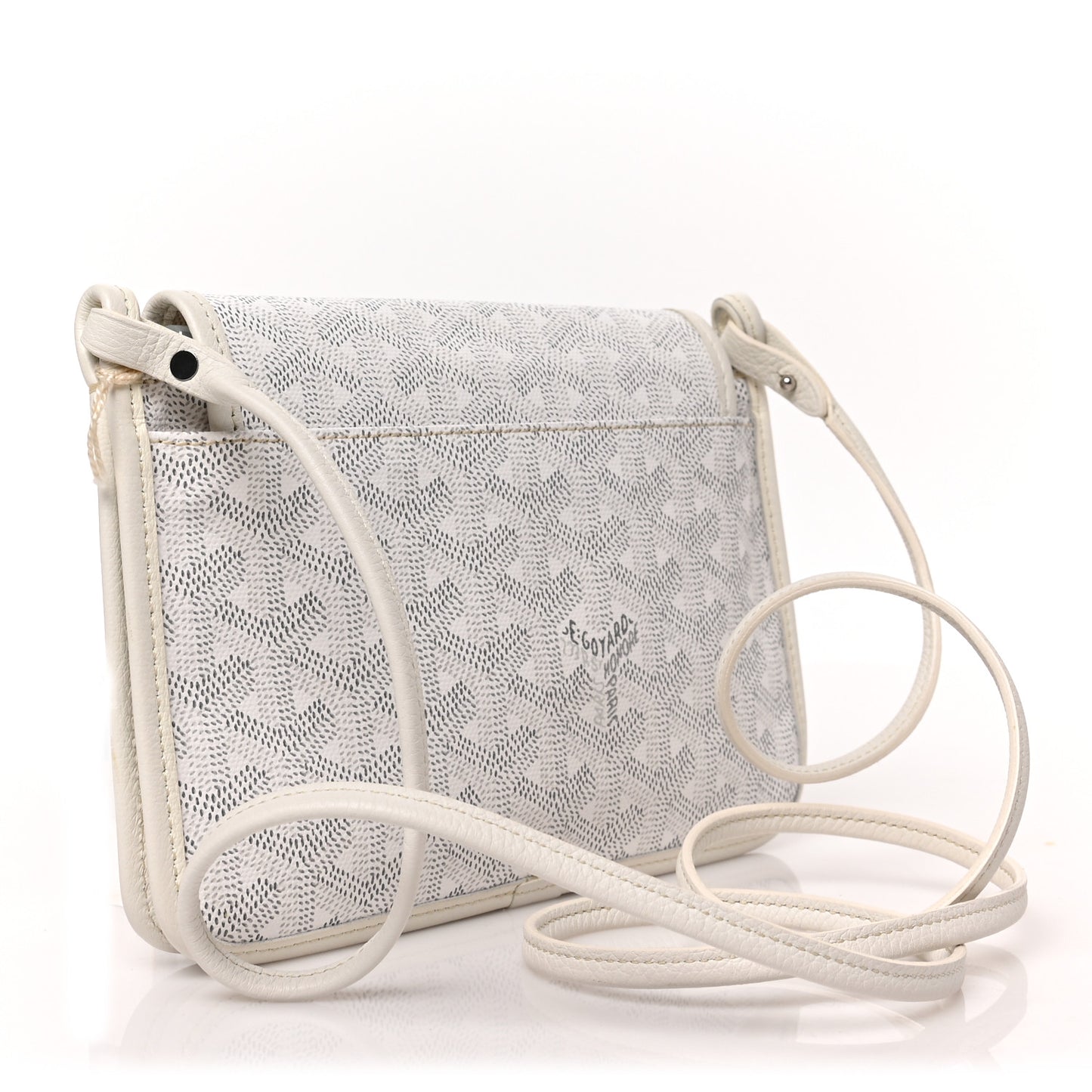 Goyardine Plumet Wallet Clutch White