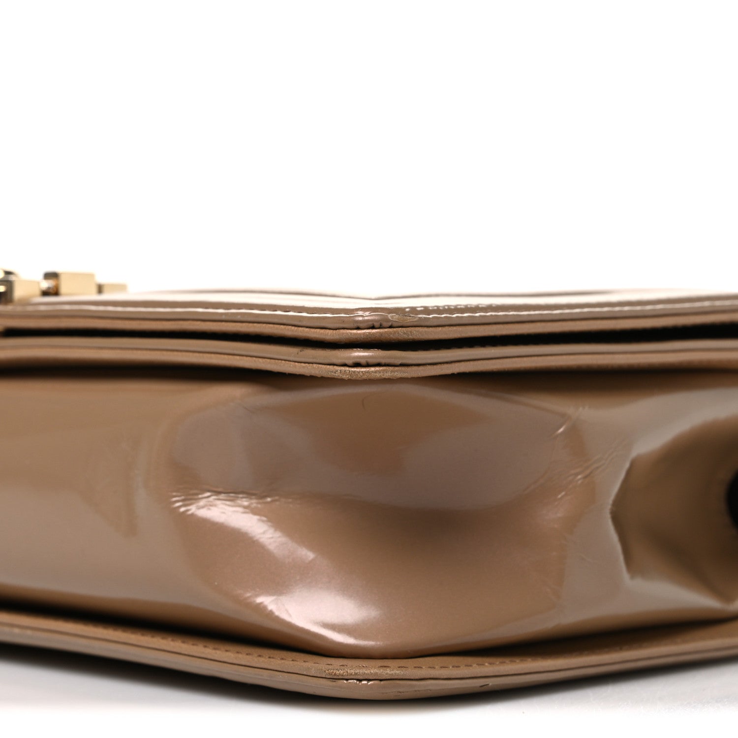 Chanel Iridescent Glazed Calfskin Quilted New Medium Boy Flap Dark Beige 10 of 11