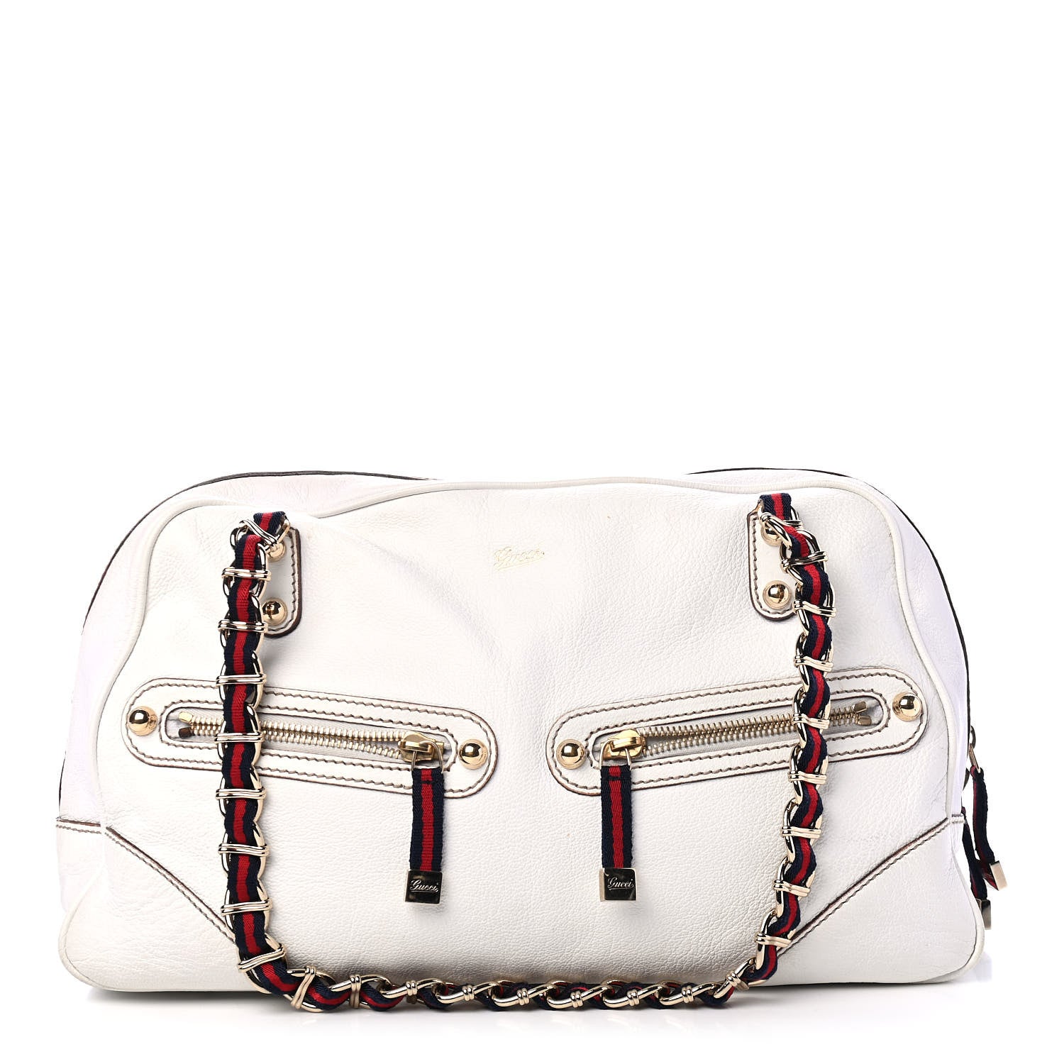 Gucci Goatskin Large Capri Bowler White 1 of 4