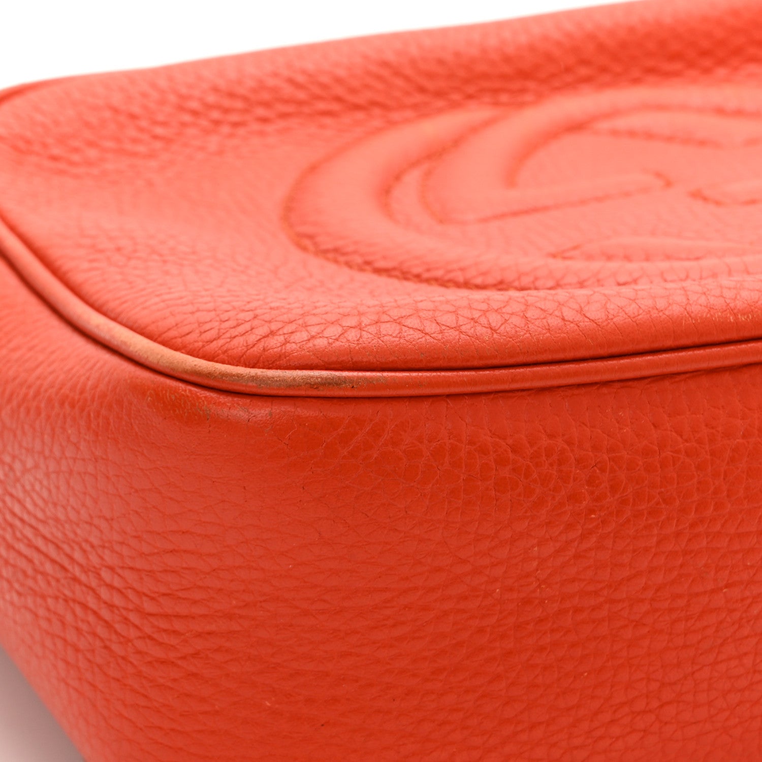 Gucci Pebbled Calfskin Small Soho Disco Bag Sun Orange 16 of 17