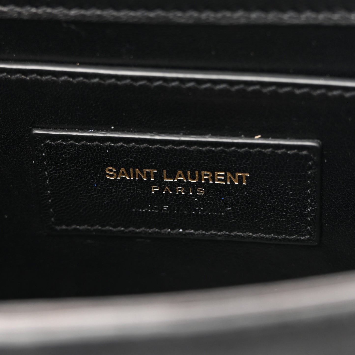 Suede Small Classic Monogram Kate Tassel Satchel Black