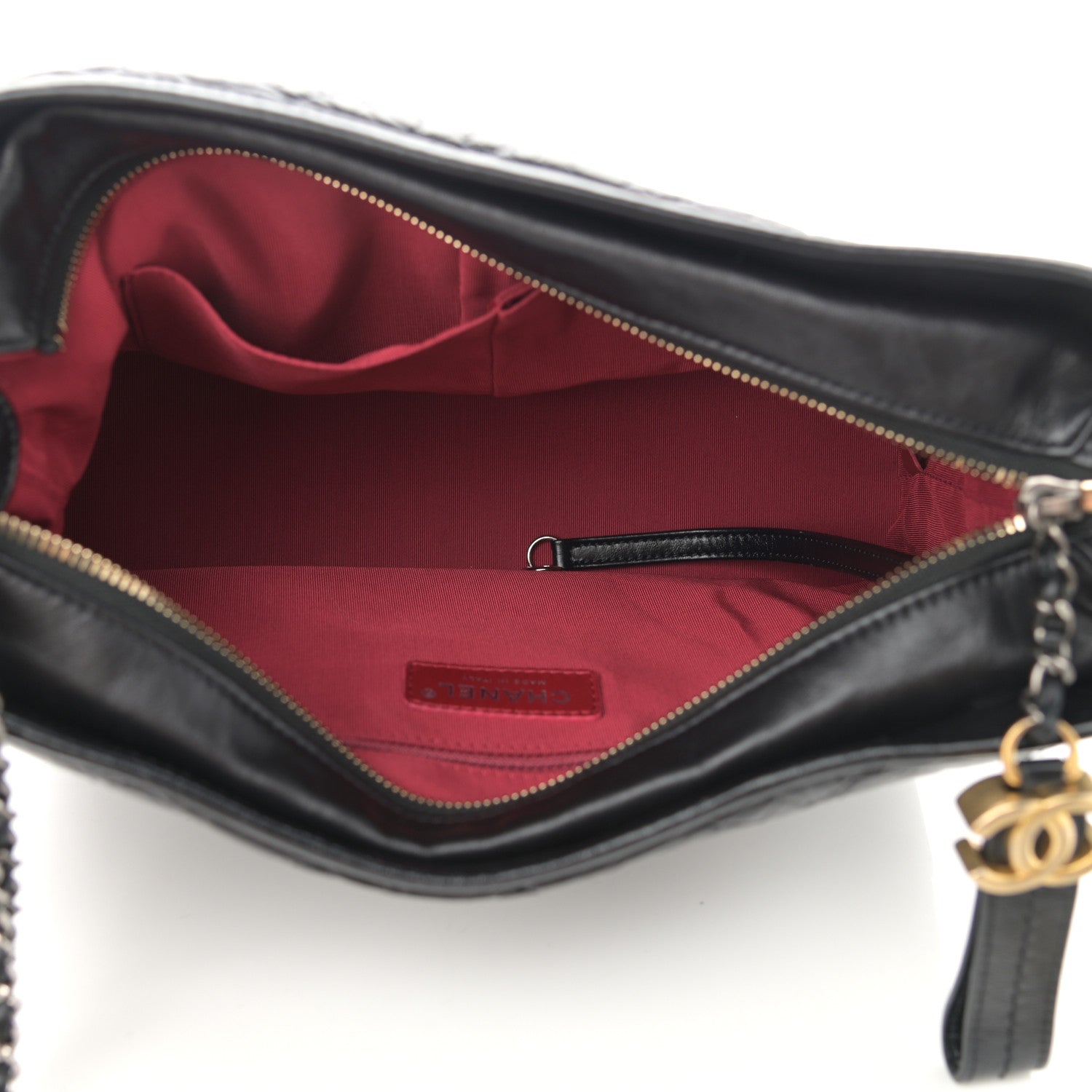Chanel Aged Calfskin Quilted Medium Gabrielle Hobo Black 5 of 10