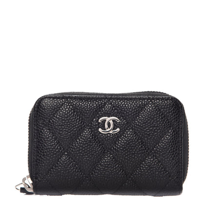 Chanel Caviar Quilted Zip Coin Purse Black 1 of 8