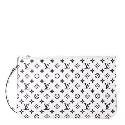 Louis Vuitton Monogram Giant Neverfull MM GM Pochette White 1 of 7