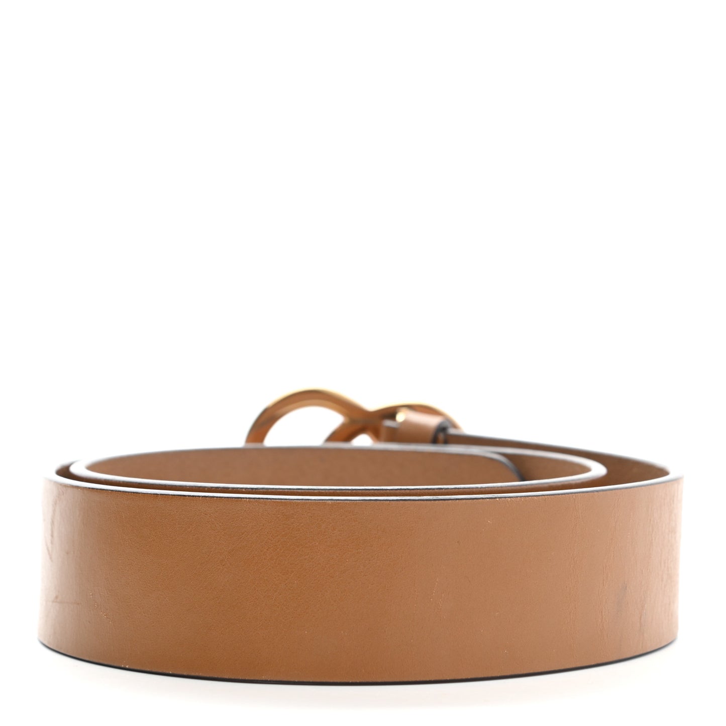 Calfskin Lovely Heart GG Belt 85 34 Beige