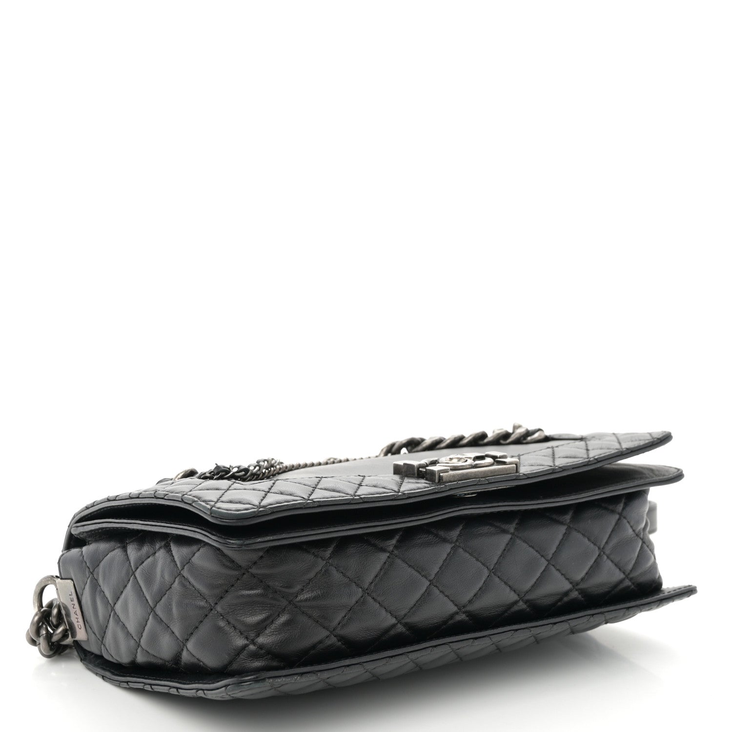 Chanel Calfskin Enchained New Medium Boy Flap Black 4 of 12