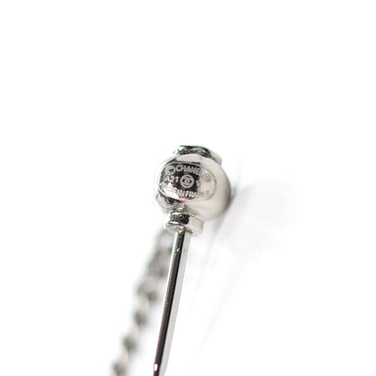 Chanel Baguette Crystal CC Drop Earrings Silver 4 of 4