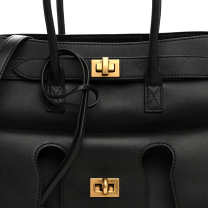 Balenciaga Smooth Calfskin Small Bel Air Carry All Bag  Black 7 of 9