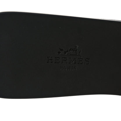 Hermes Rubber Aloha Sandals 39 Black 7 of 7