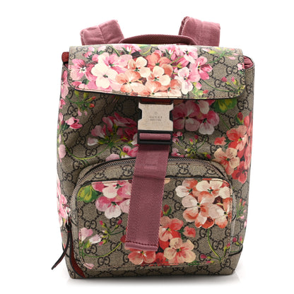 Gucci GG Supreme Monogram Blooms Small Single Buckle Backpack Beige Multicolor Dry Rose 1 of 10