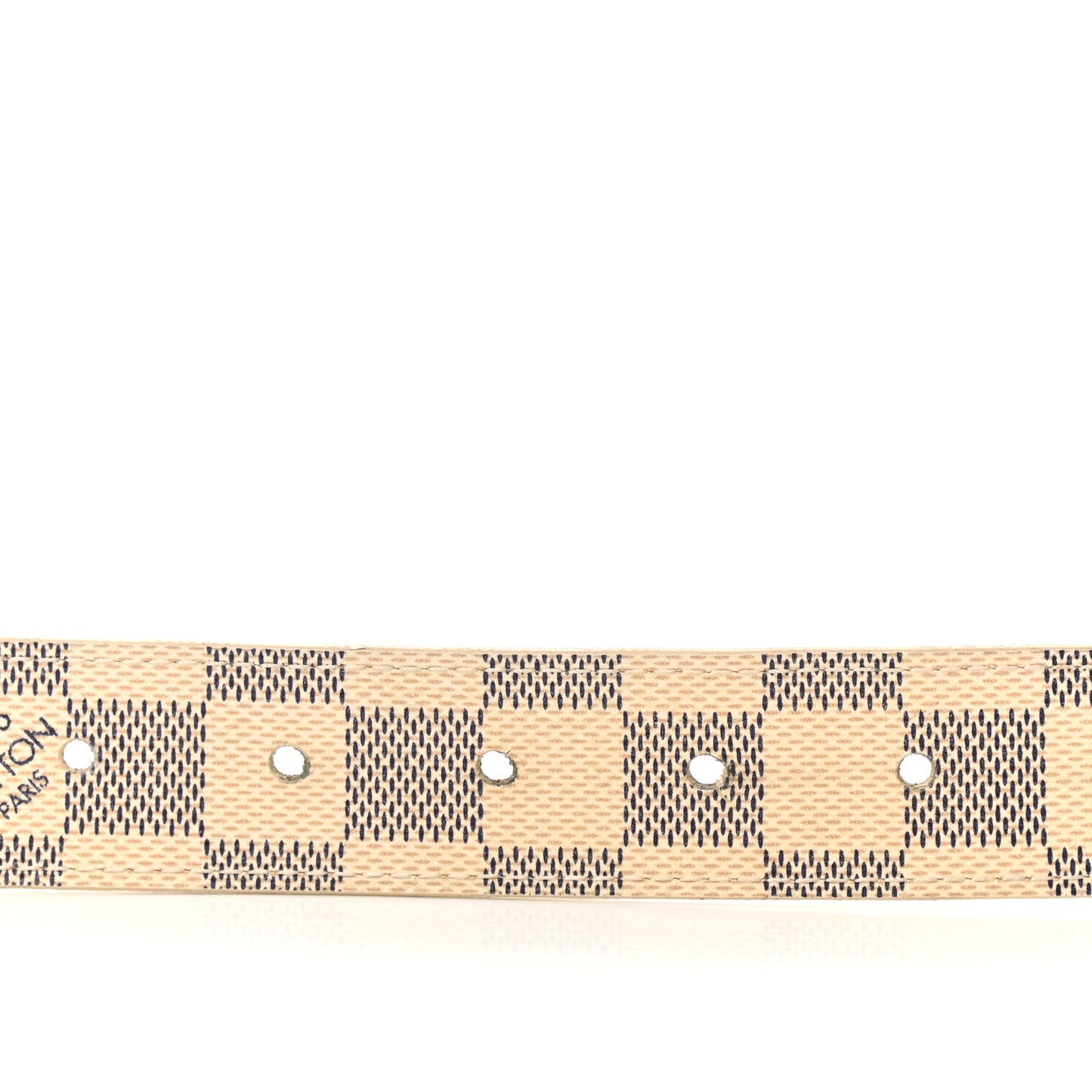 Damier Azur LV Paris Buckle Belt 80 32 Gold