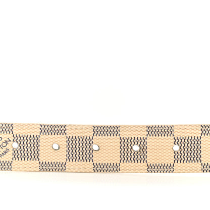Louis Vuitton Damier Azur LV Paris Buckle Belt 80 32 Gold 4 of 7
