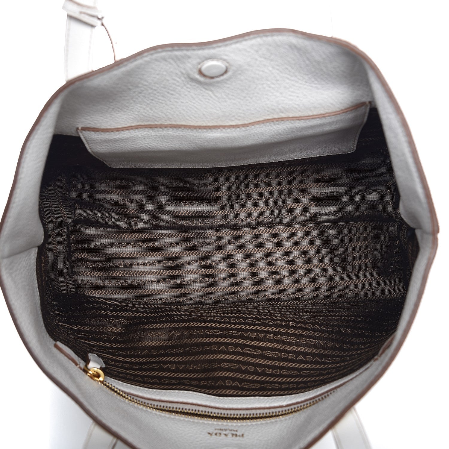 Prada Vitello Daino Shopping Tote Talco 5 of 9