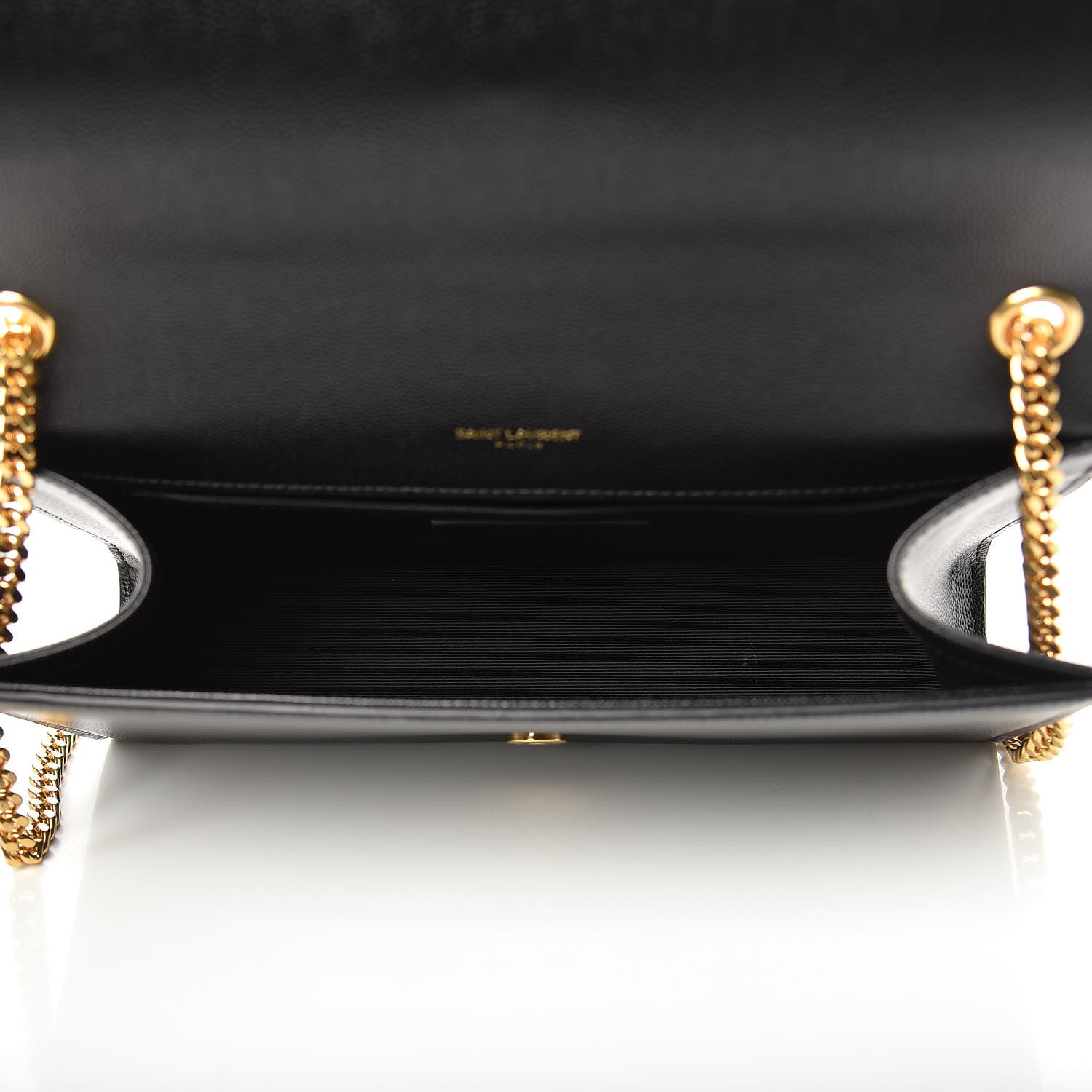 Saint Laurent Grain De Poudre Medium Classic Monogram Kate Satchel Black 5 of 10