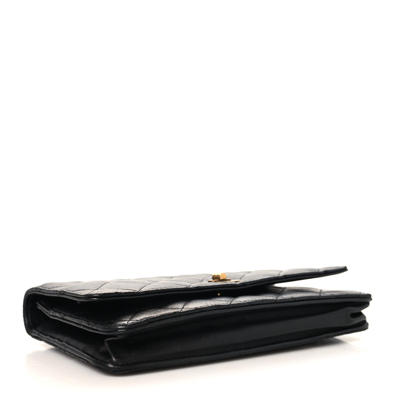 Chanel Lambskin Quilted Reissue Wallet On Chain WOC Black 4 of 12