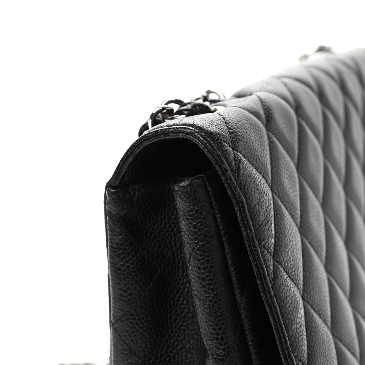 Caviar Quilted Jumbo Single Flap Black