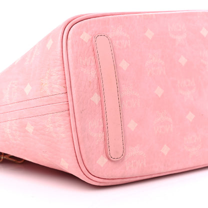 MCM Visetos Medium Liz Reversible Shopper Tote Blossom Pink 6 of 17