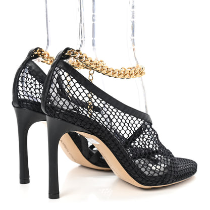 Bottega Veneta Mesh Nappa Chunky Chain Sandals 38 Black 4 of 10