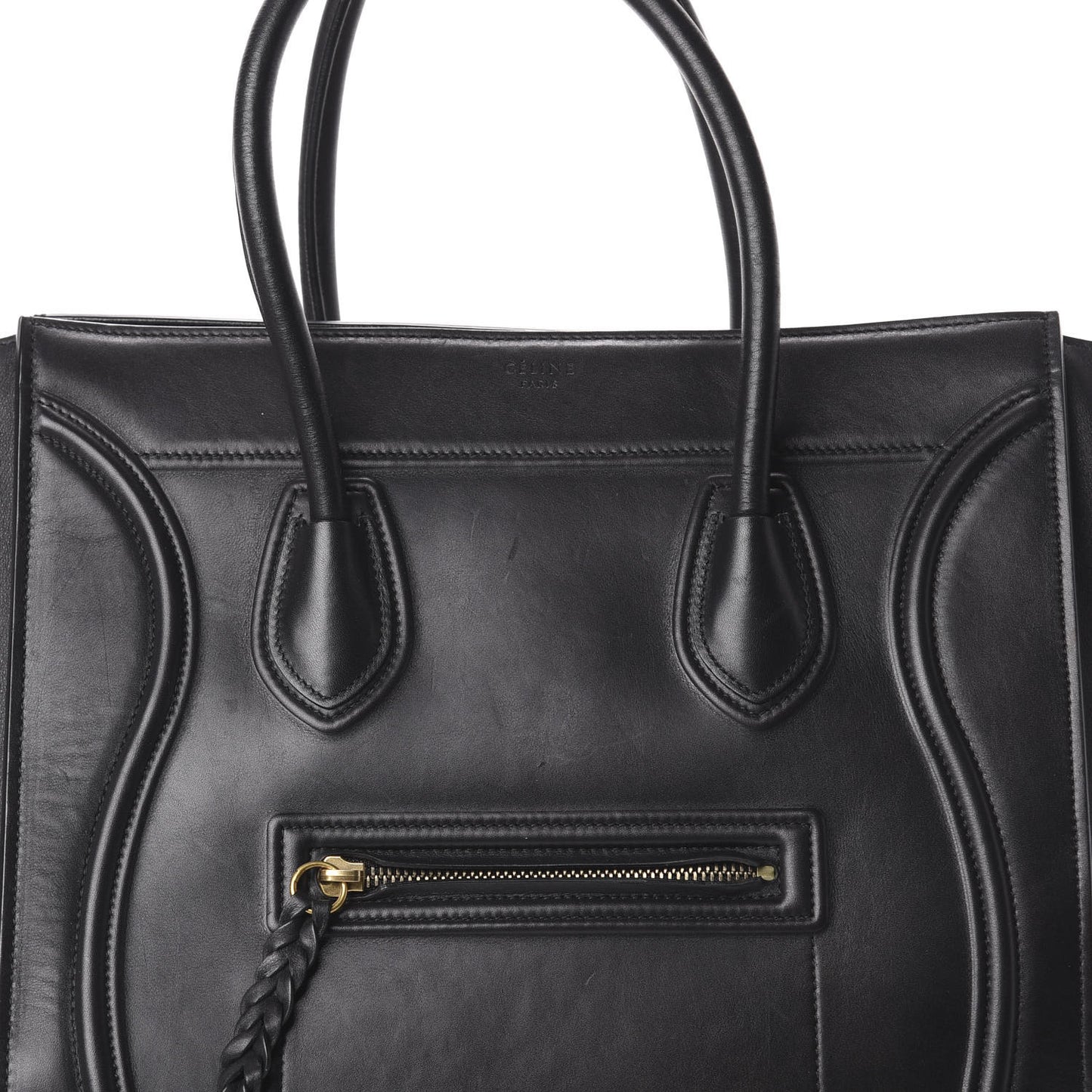 Supple Calfskin Medium Phantom Luggage Black