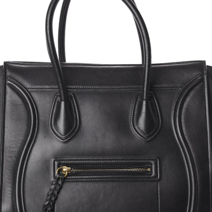 Celine Supple Calfskin Medium Phantom Luggage Black 6 of 8