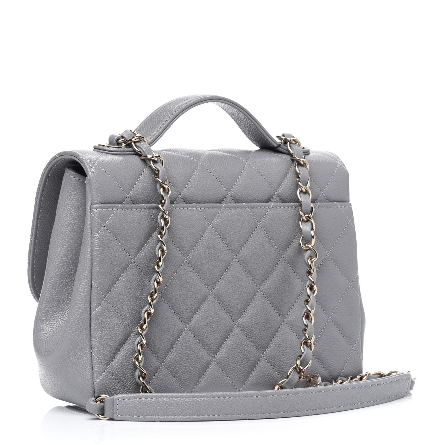 Chanel Caviar Quilted Medium Business Affinity Flap Grey 2 of 4