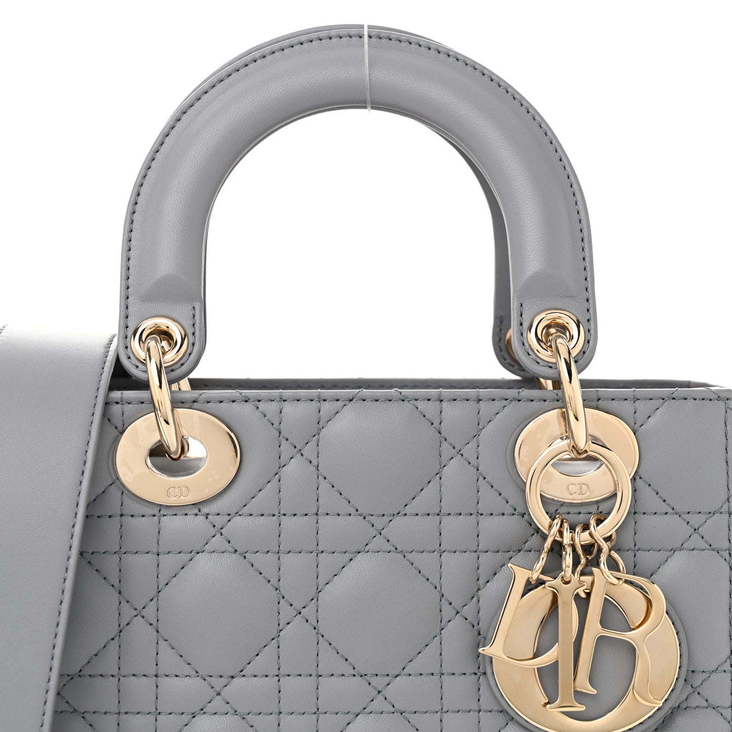 Lambskin Cannage Small My ABCDior Lady Dior Grey