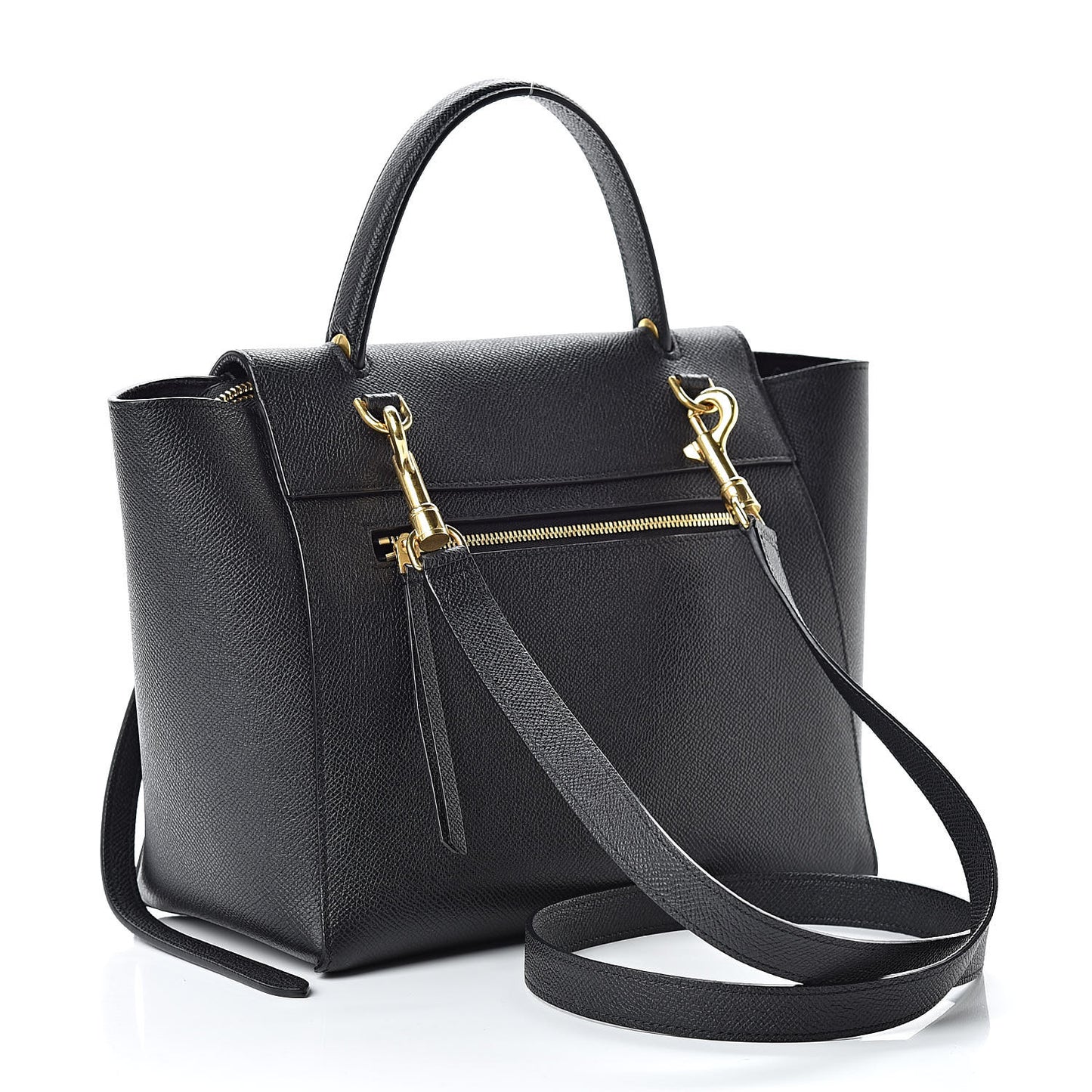 Grained Calfskin Micro Belt Bag Black