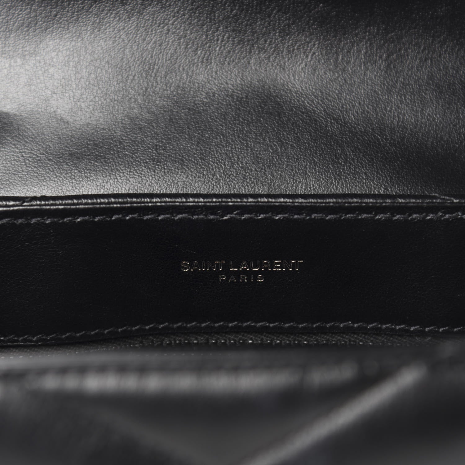 Saint Laurent Calfskin Y Quilted Monogram Toy Loulou Crossbody Bag Black 9 of 12