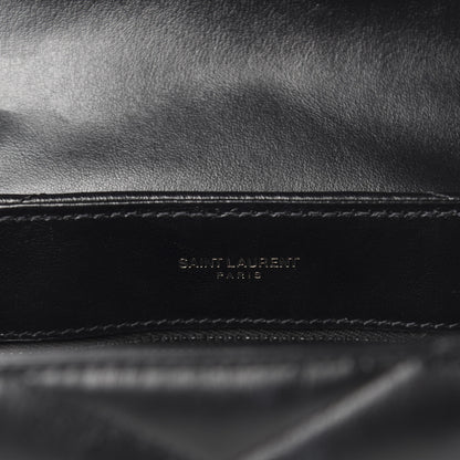 Saint Laurent Calfskin Y Quilted Monogram Toy Loulou Crossbody Bag Black 9 of 12