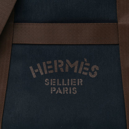 Hermes Canvas The Grooming Bag Bleu Navy Feu 10 of 12