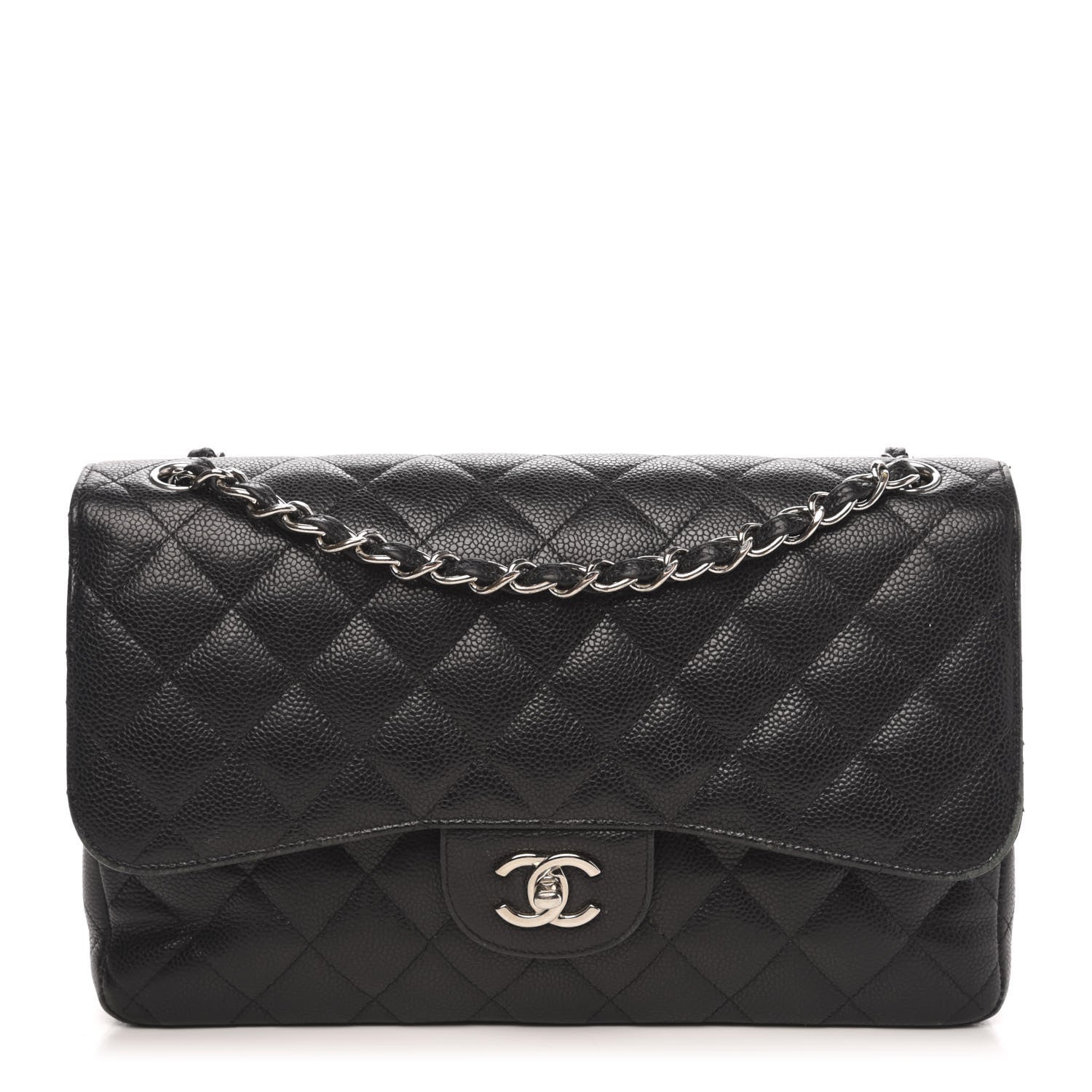 Chanel Caviar Quilted Jumbo Double Flap Black 1 of 20