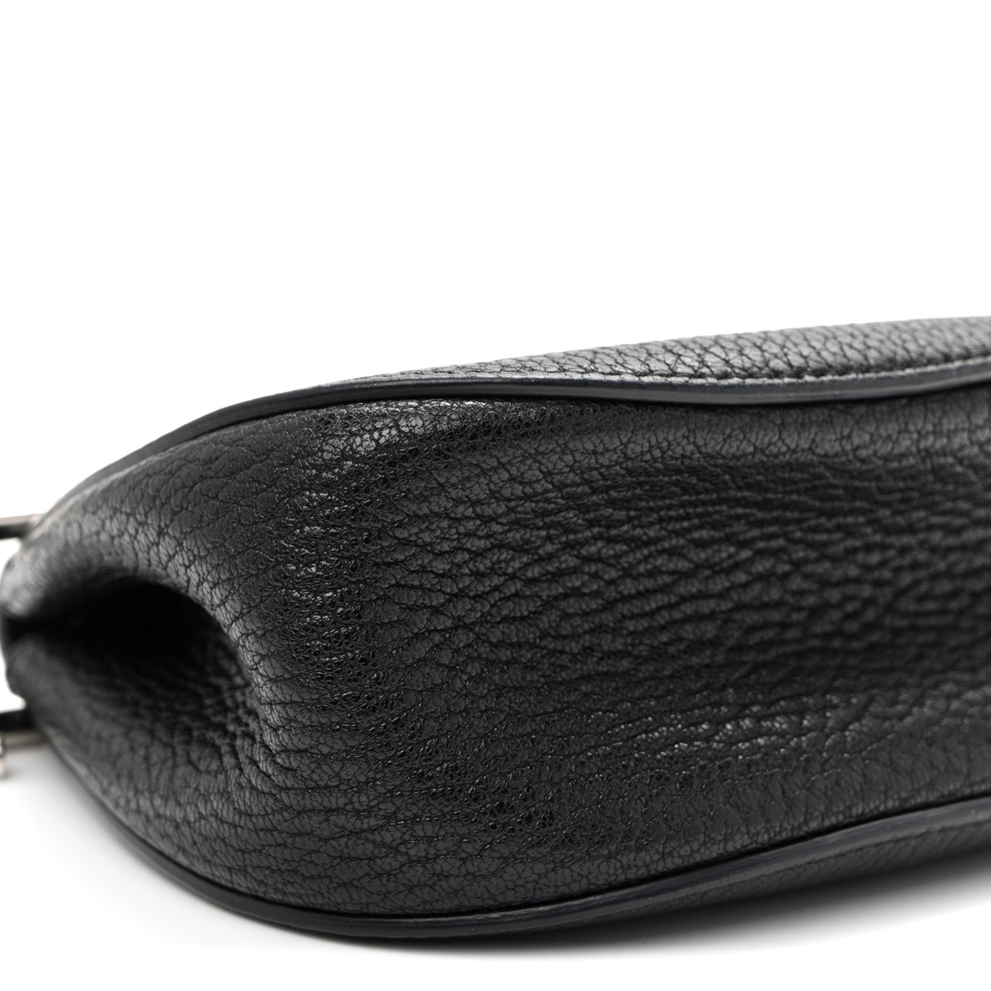 Grained Lambskin Mini Drew Shoulder Bag Black