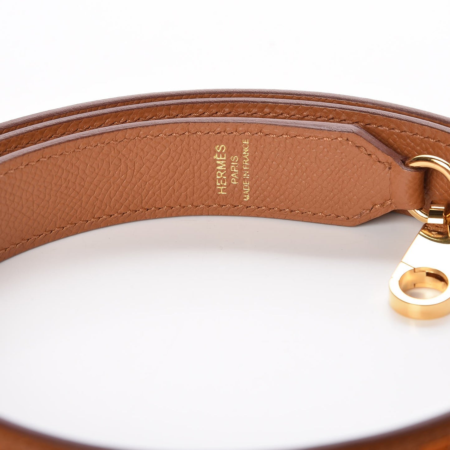 Epsom 25mm Tressage Shoulder Strap Abricot Rose Azalee Gold