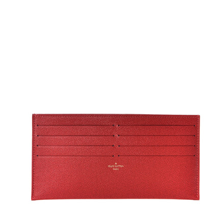 Louis Vuitton Calfskin Felicie Card Holder Insert Cherry 1 of 7