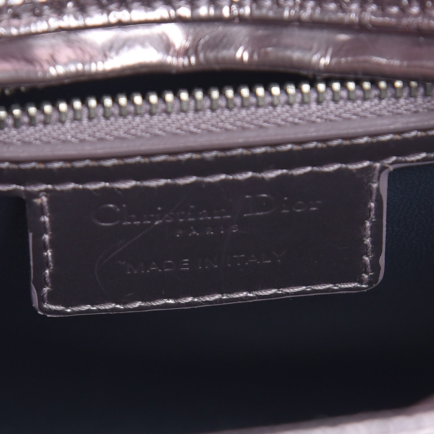 Christian Dior Metallic Patent Micro-Cannage Medium Lady Dior Pink 9 of 17