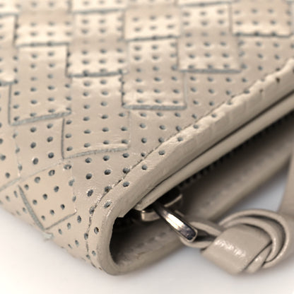 Bottega Veneta Nappa Intrecciato Perforated Studded Flower Continental Flap Wallet Light Beige 12 of 15
