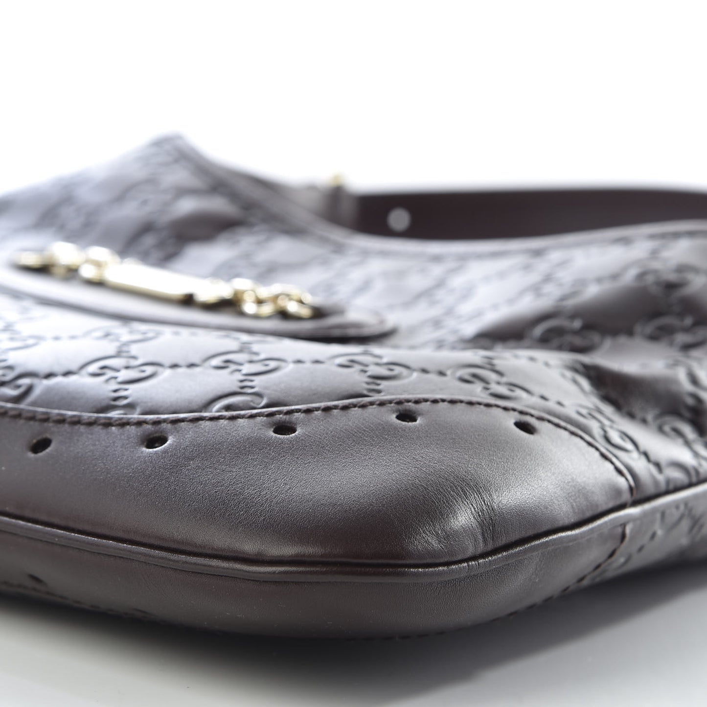 Guccissima Punch Hobo Dark Brown