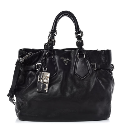 Prada Soft Calf Tote Black 1 of 11