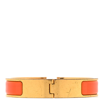 Hermes Enamel Narrow Clic Clac H Bracelet PM Orange 3 of 4