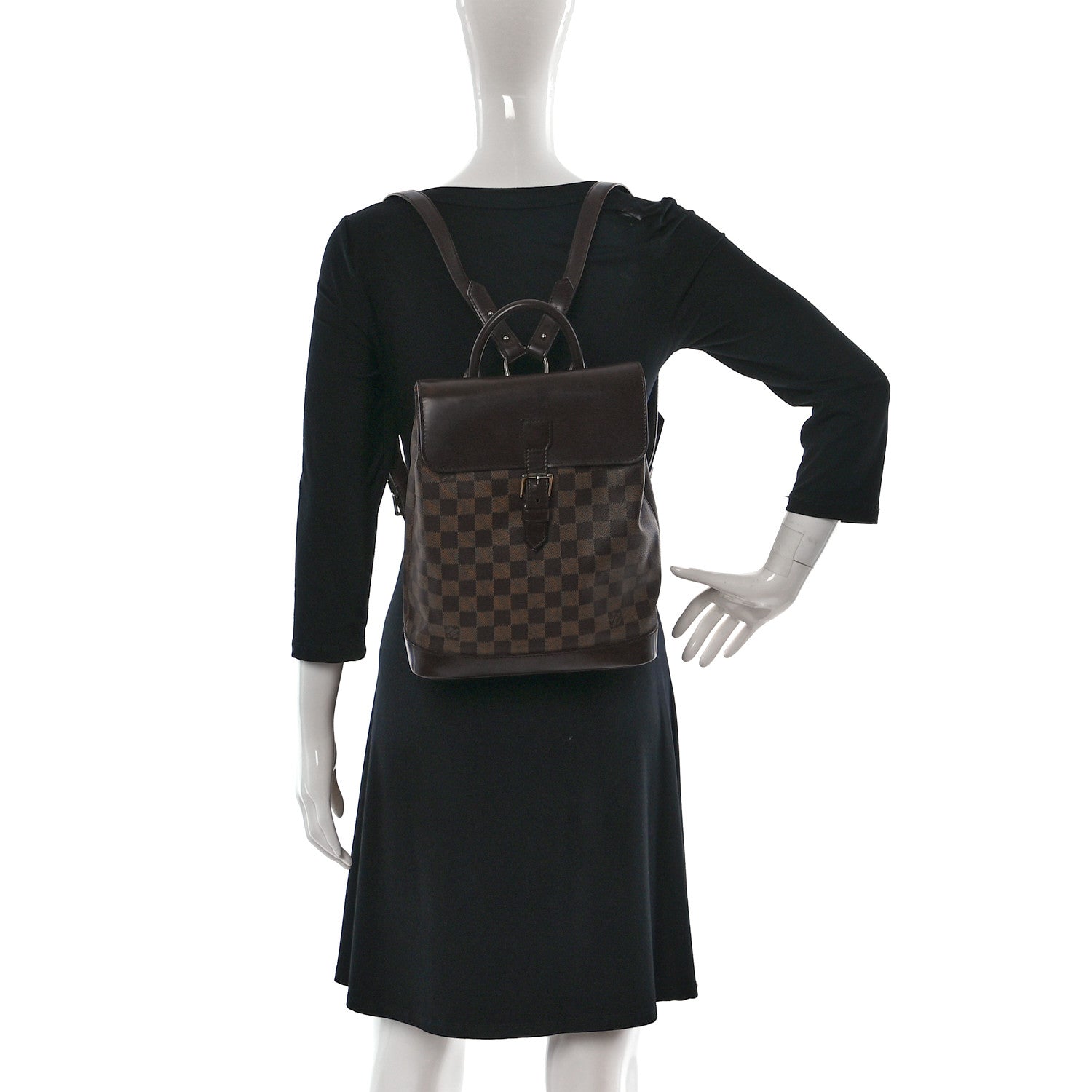 Louis Vuitton Damier Ebene Soho Backpack 2 of 13