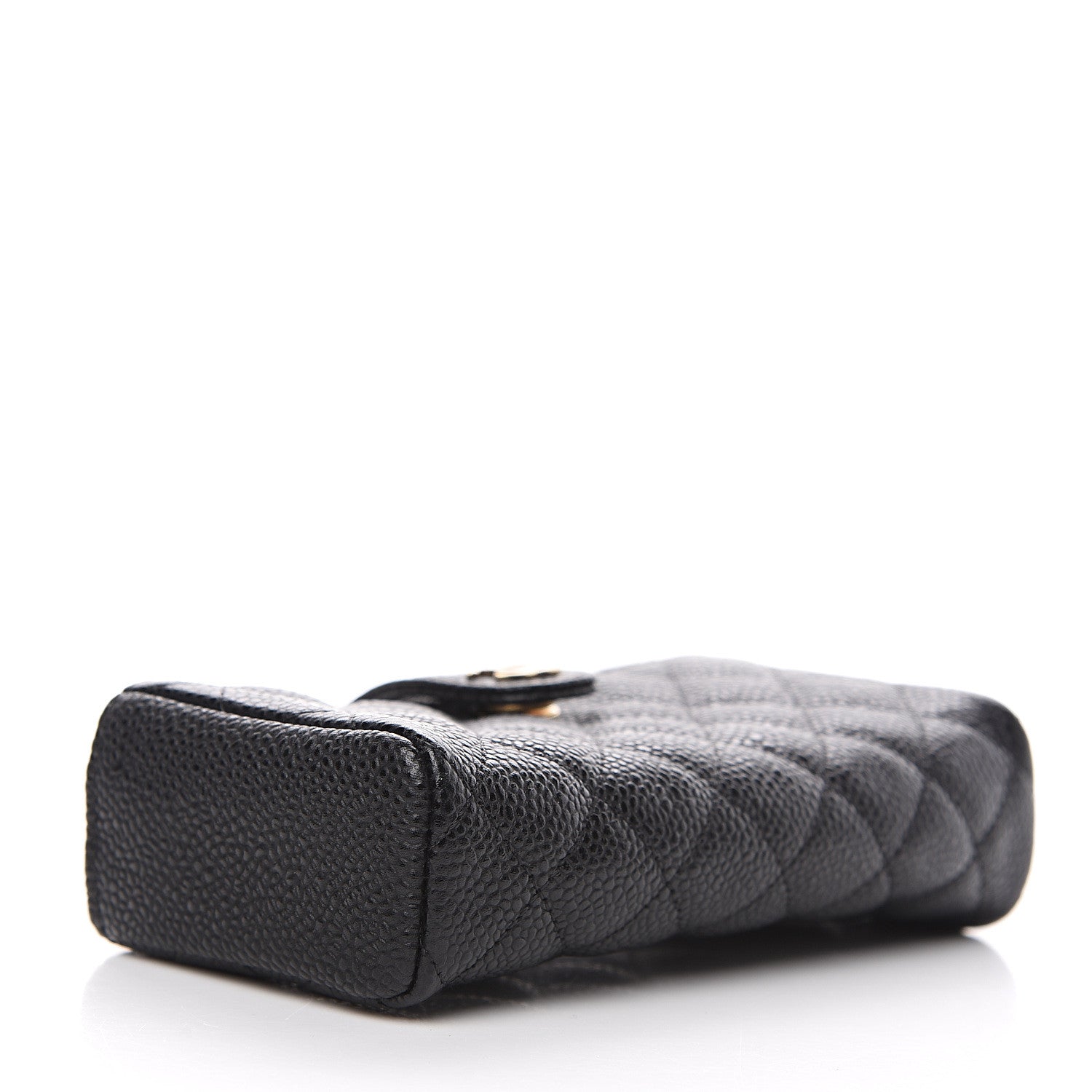 Chanel Caviar Quilted Mini Phone Holder Clutch Black 3 of 7