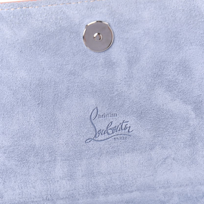 Christian Louboutin Denim Calfskin Patent Pearl Spikes Loubinthesky Paloma Clutch Paloma Blue 8 of 10