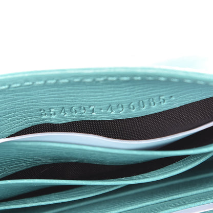 Gucci Shangai Calfskin Medium Betty Chain Wallet Fresia Blue 9 of 10