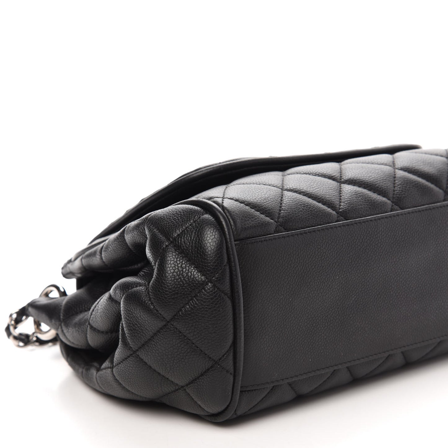 Caviar Quilted Timeless Accordion Flap Black