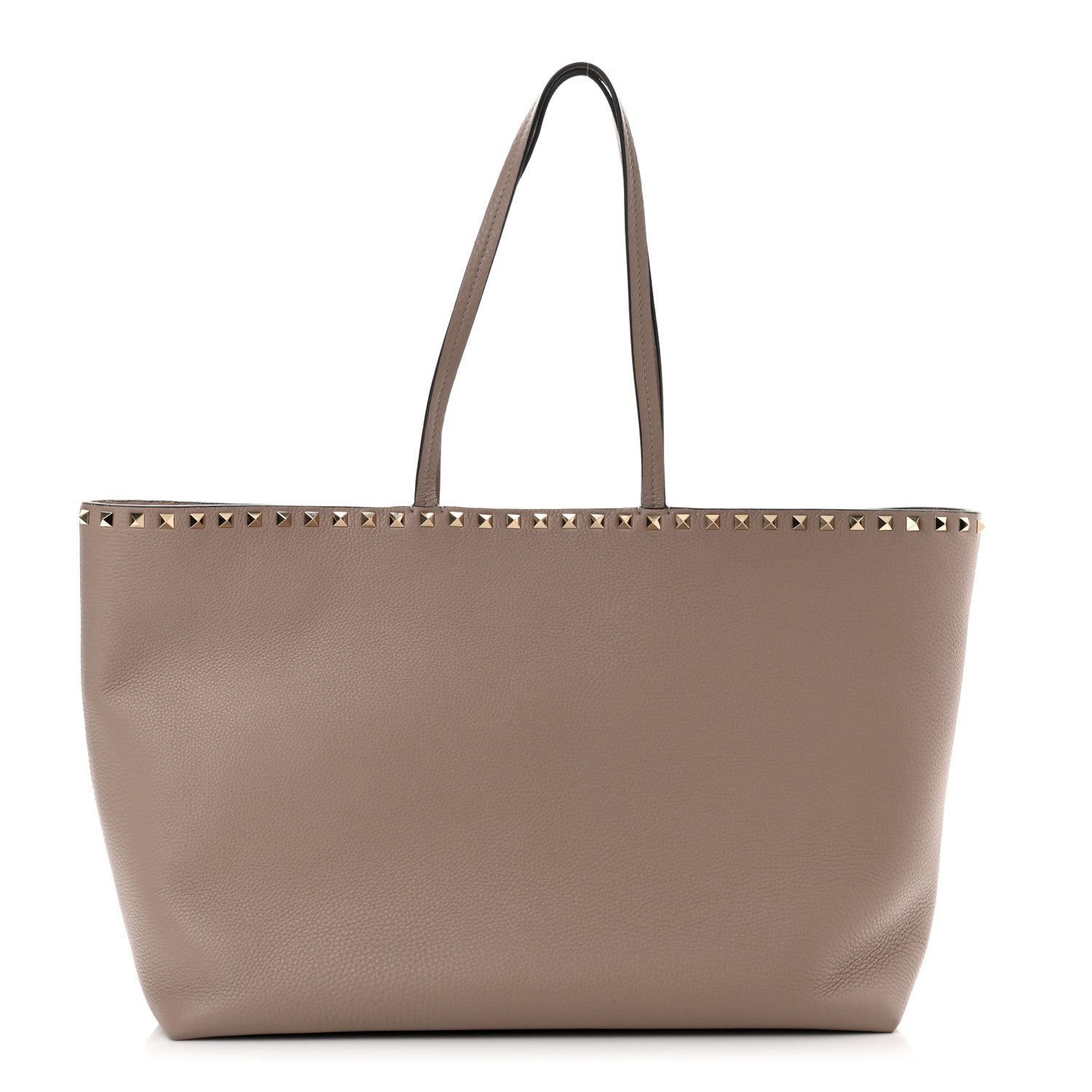Valentino Garavani Grained Calfskin Rockstud Shoulder Tote Poudre 1 of 8